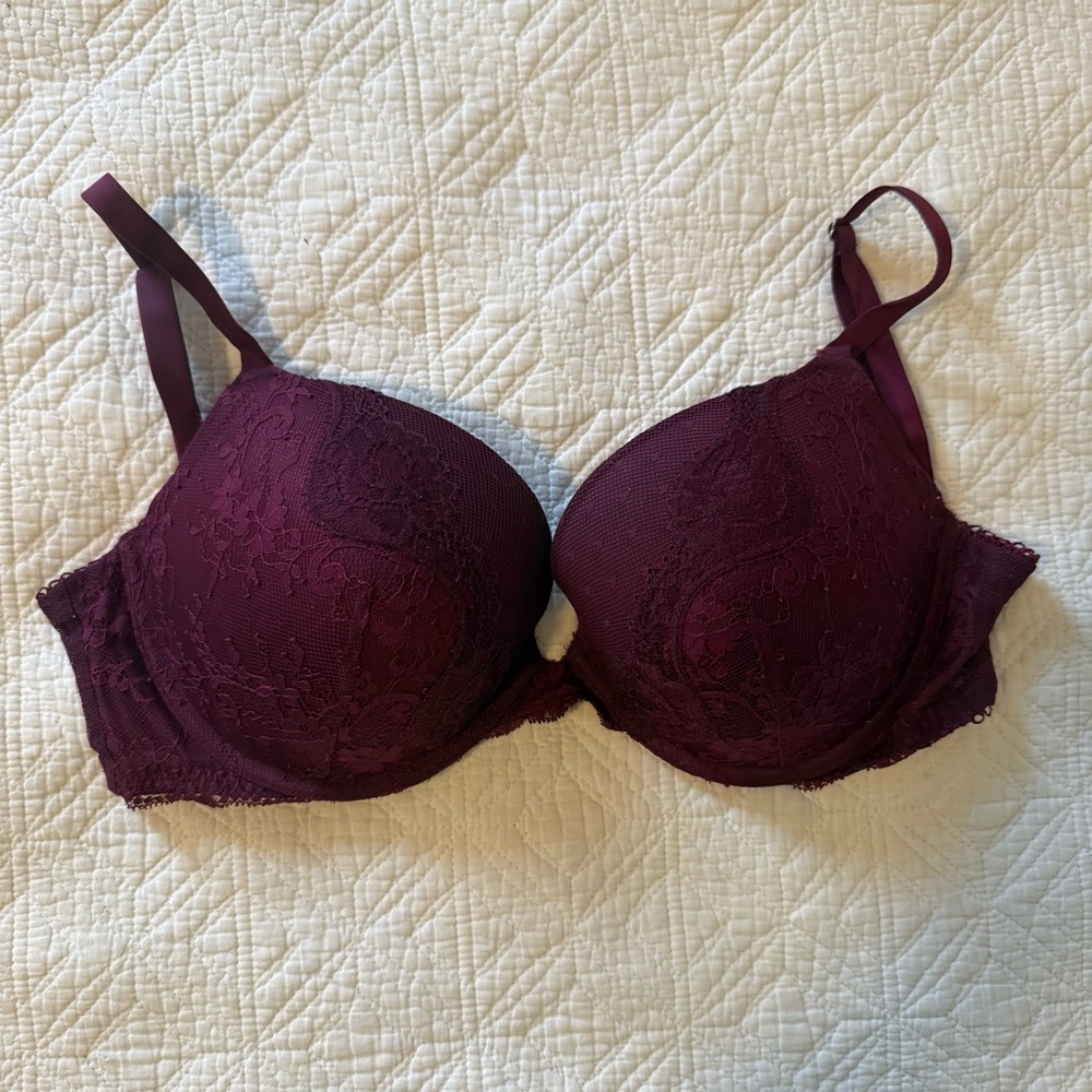 Victoria’s Secret Burgundy Lace push-up bra